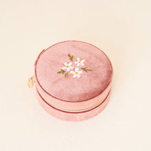 Load image into Gallery viewer, IRENE VELVET JEWELRY CASE | ROSE FLORAL