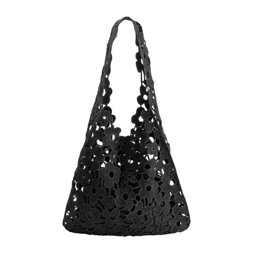 ASTER FLORAL SHOULDER BAG | BLACK