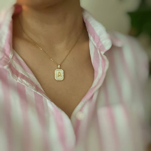 INITIAL LOCKET PENDANT NECKLACE