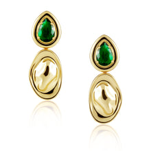 Load image into Gallery viewer, VIRGINIA EMERALD DROP EARRINGS | SAHIRA