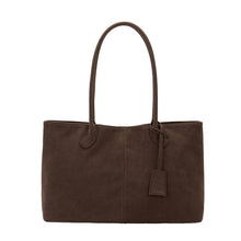 Load image into Gallery viewer, IRENE VEGAN SUEDE SHOULDER BAG | CHOCOLATE