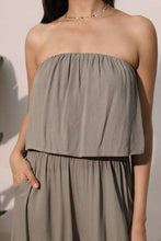 Load image into Gallery viewer, REAGAN STRAPLESS BALLOON JUMPSUIT | OLIVE