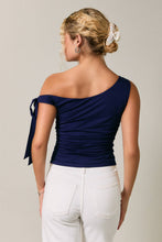 Load image into Gallery viewer, DAWN ONE SHOULDER TOP | NAVY