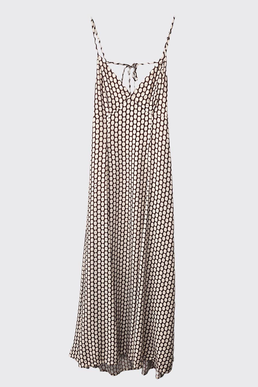 BESS PRINTED OPEN BACK MAXI DRESS | SADDLE
