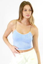 Load image into Gallery viewer, VINTAGE RIBBED CROP TOP | BLACK STRING STRAP