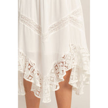 Load image into Gallery viewer, EMMA SMOCKED LACE HEM SKIRT | WHITE