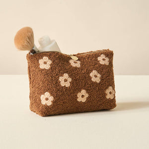 FLOWER TEDDY POUCH | CARAMEL