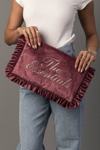 Load image into Gallery viewer, THE ESSENTIALS RUFFLE TRAVEL POUCH