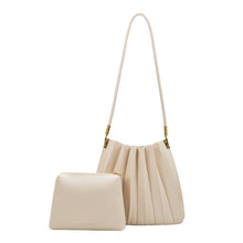 Load image into Gallery viewer, CARRIE PLEATED SHOULDER BAG | IVORY