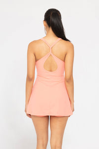 TAYLOR RACERBACK FIT & FLARE DRESS | WATERMELON