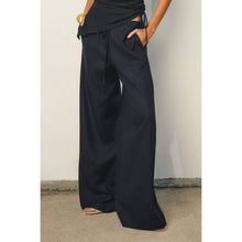 Load image into Gallery viewer, CRUZ DRAWSTRING LINEN BLEND PANTS | NAVY