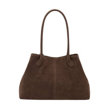 Load image into Gallery viewer, IRENE VEGAN SUEDE SHOULDER BAG | CHOCOLATE