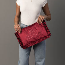 Load image into Gallery viewer, GIRLY THINGS RUFFLE TRAVEL POUCH