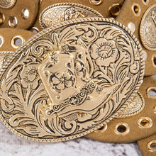 Load image into Gallery viewer, TEXAS WESTERN CONCHO BUCKLE BELT