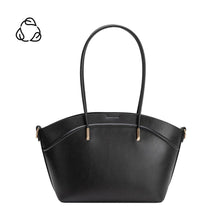 Load image into Gallery viewer, HAZEL VEGAN LEATHER TOTE BAG | BLACK