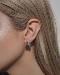 CONRAD PAVE TWO-TONE HOOPS | MOD + JO