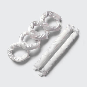 SATIN HEATLESS PILLOW ROLLERS 6PC | SOFT MARBLE