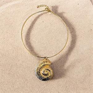 SNAIL SHELL NECKLACE COLLAR NECKLACE