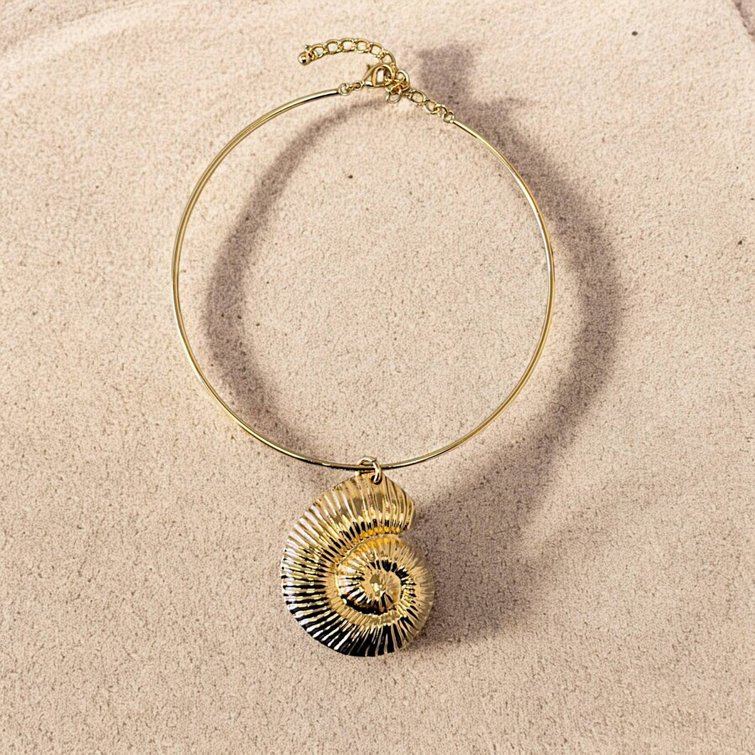 SNAIL SHELL NECKLACE COLLAR NECKLACE