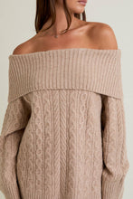 Load image into Gallery viewer, AURORA CABLE KNIT SWEATER TOP | TAUPE