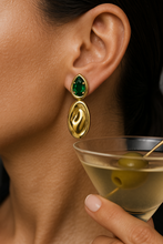 Load image into Gallery viewer, VIRGINIA EMERALD DROP EARRINGS | SAHIRA