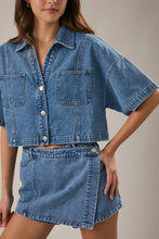 Load image into Gallery viewer, GWEN DENIM CROPPED TOP