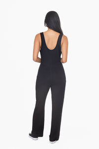 FRENCH TERRY LOUNGE WIDE LEG JUMPSUIT | FINAL SALE