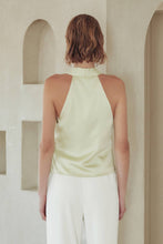 Load image into Gallery viewer, JULIETTE WRAP HALTER NECK TOP | LT SAGE