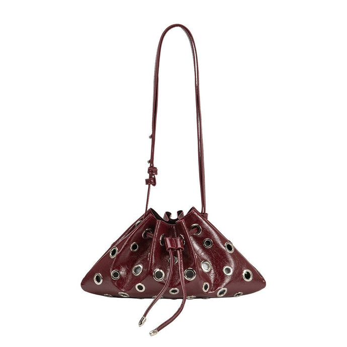 PALOMA STUDDED BAG | BURGUNDY