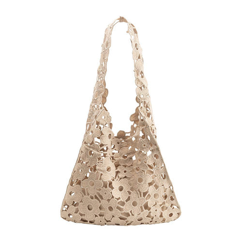 ASTER FLORAL SHOULDER BAG | TAUPE