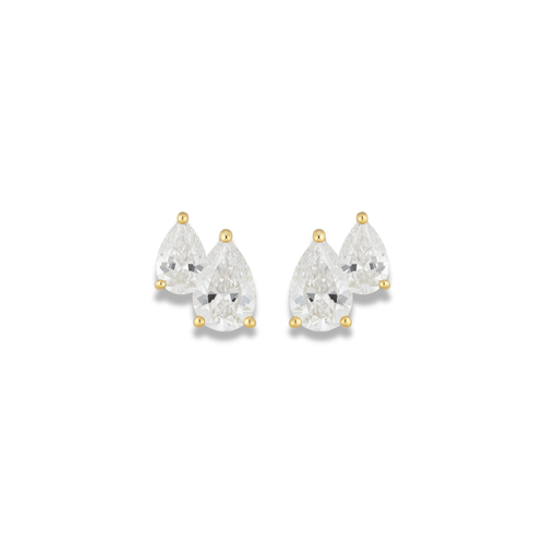 HARMONY MINI PEAR STUDS | SAHIRA