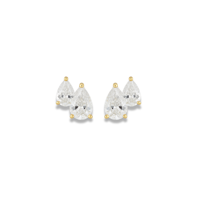 HARMONY MINI PEAR STUDS | SAHIRA