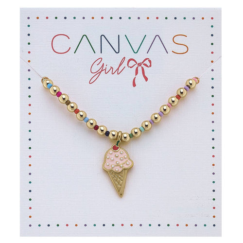 SWEET TREATS RAINBOW ICE CREAM BEADED NECKLACE