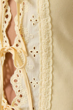 Load image into Gallery viewer, YARA LACE TIE VEST | LT YELLOW