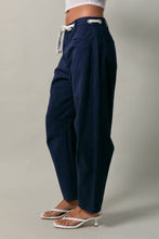 Load image into Gallery viewer, AMELIA HIGH-RISE BARREL PANTS | NAVY