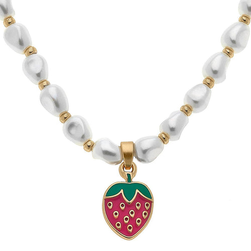 FRUITY STRAWBERRY PEARL NECKLACE
