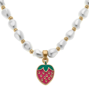 FRUITY STRAWBERRY PEARL NECKLACE
