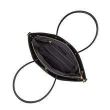 Load image into Gallery viewer, HAZEL VEGAN LEATHER TOTE BAG | BLACK