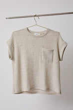 Load image into Gallery viewer, IRENE CUFFED SHORT SLEEVE TOP | NATURAL