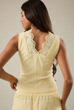 Load image into Gallery viewer, YARA LACE TIE VEST | LT YELLOW