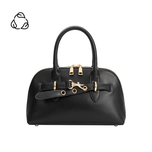 RUE TOP HANDLE VEGAN BAG | BLACK