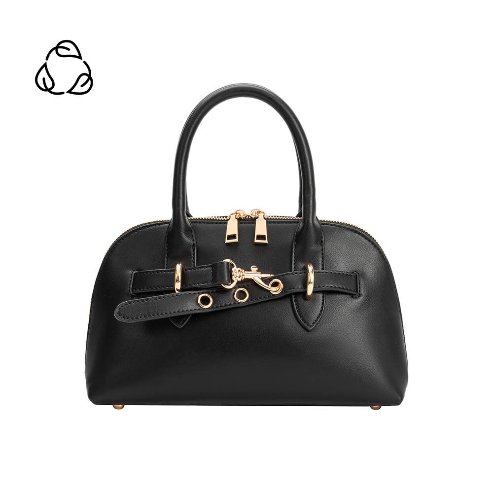 RUE TOP HANDLE VEGAN BAG | BLACK