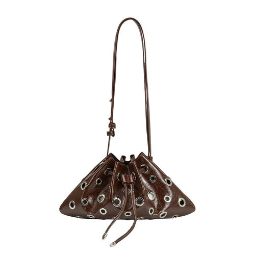 PALOMA STUDDED BAG | CHOCOLATE