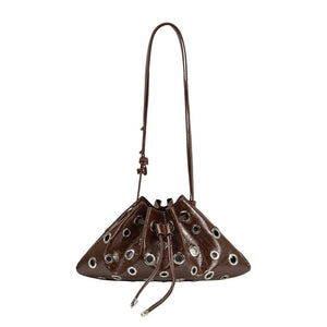 PALOMA STUDDED BAG | CHOCOLATE