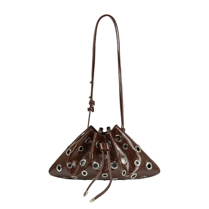 PALOMA STUDDED BAG | CHOCOLATE