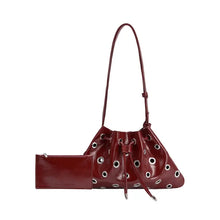 Load image into Gallery viewer, PALOMA STUDDED BAG | BURGUNDY