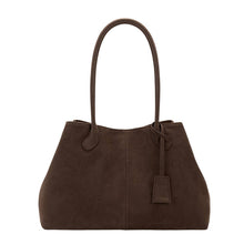 Load image into Gallery viewer, IRENE VEGAN SUEDE SHOULDER BAG | CHOCOLATE