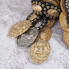 Load image into Gallery viewer, TEXAS WESTERN CONCHO BUCKLE BELT