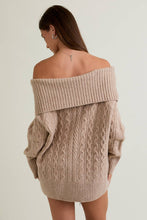 Load image into Gallery viewer, AURORA CABLE KNIT SWEATER TOP | TAUPE