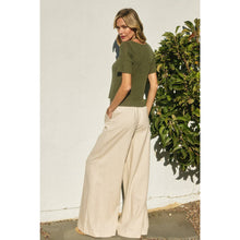 Load image into Gallery viewer, ADELINE LINEN BLEND WIDE LEG PANTS | IVORY